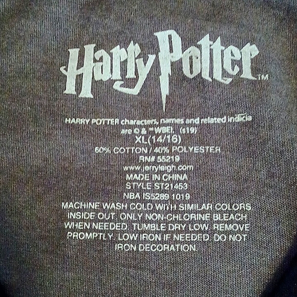 Hogwarts Houses Long Sleeve with 4 mascots/glitter lettering - Picture 2 of 7